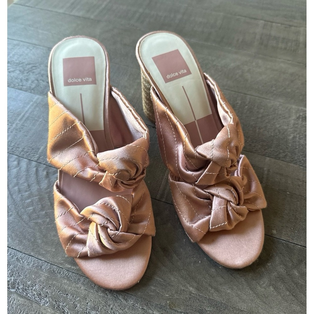 NWT Dolce Vita Women's Slide Blush High 3" Heel Sandals Size 7